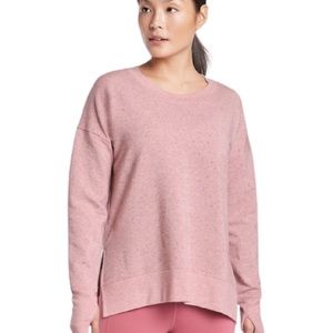 Athleta Victorian Berry Heathered Sweatshirt Size M EUC